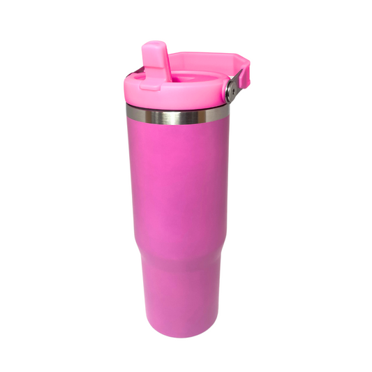 FLIP STRAW TUMBLER - HOT PINK