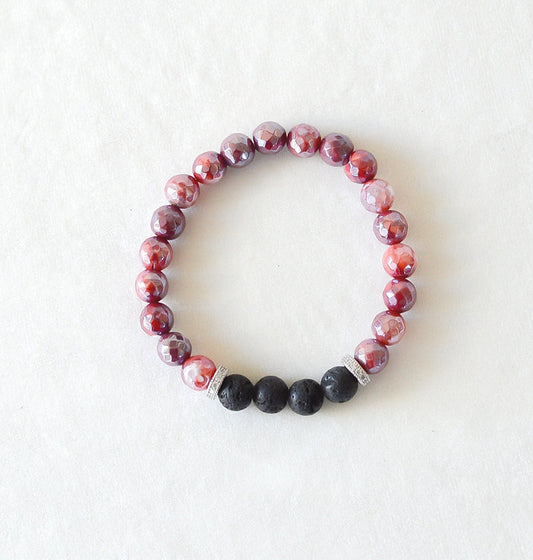 LUX Infused Bracelet - Empower (Fire Agate)