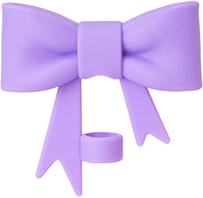 Silicone Bow Straw Topper