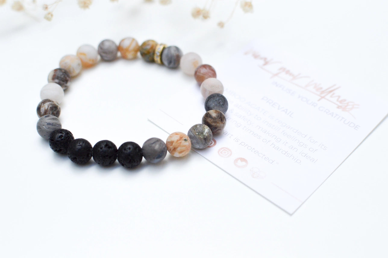 Infused Bracelet - Prevail (Bamboo Agate)