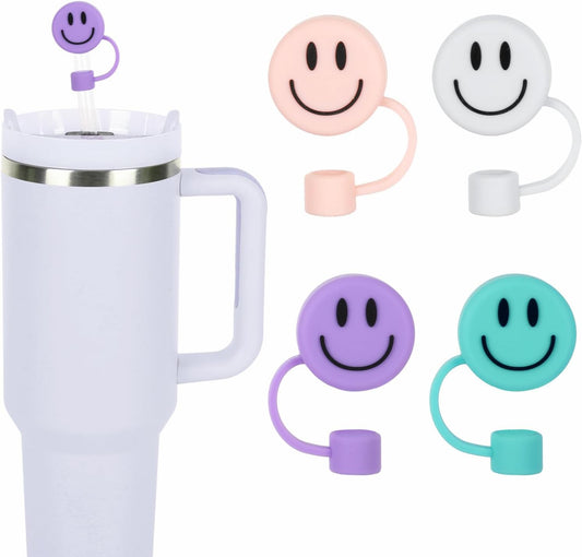 Silicone Happy Straw Topper