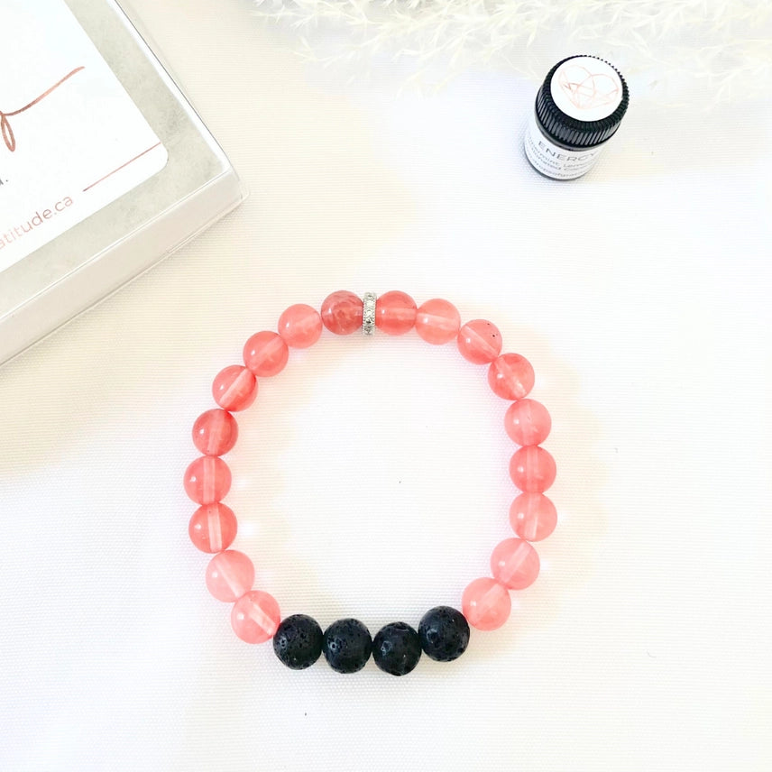 Infused Bracelet - Clarity (Cherry Quartz)