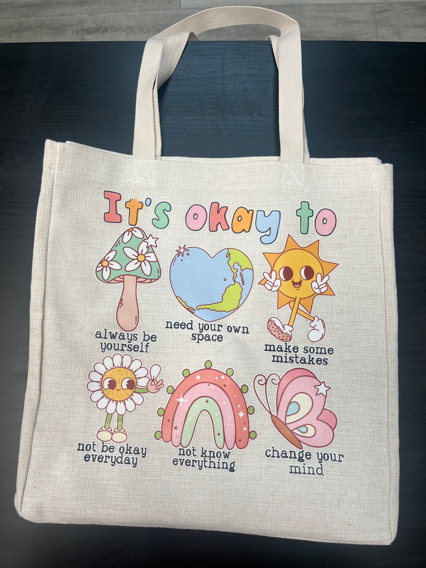 *SALE*-IT'S OK TOTE-PART OF "T" MISSING