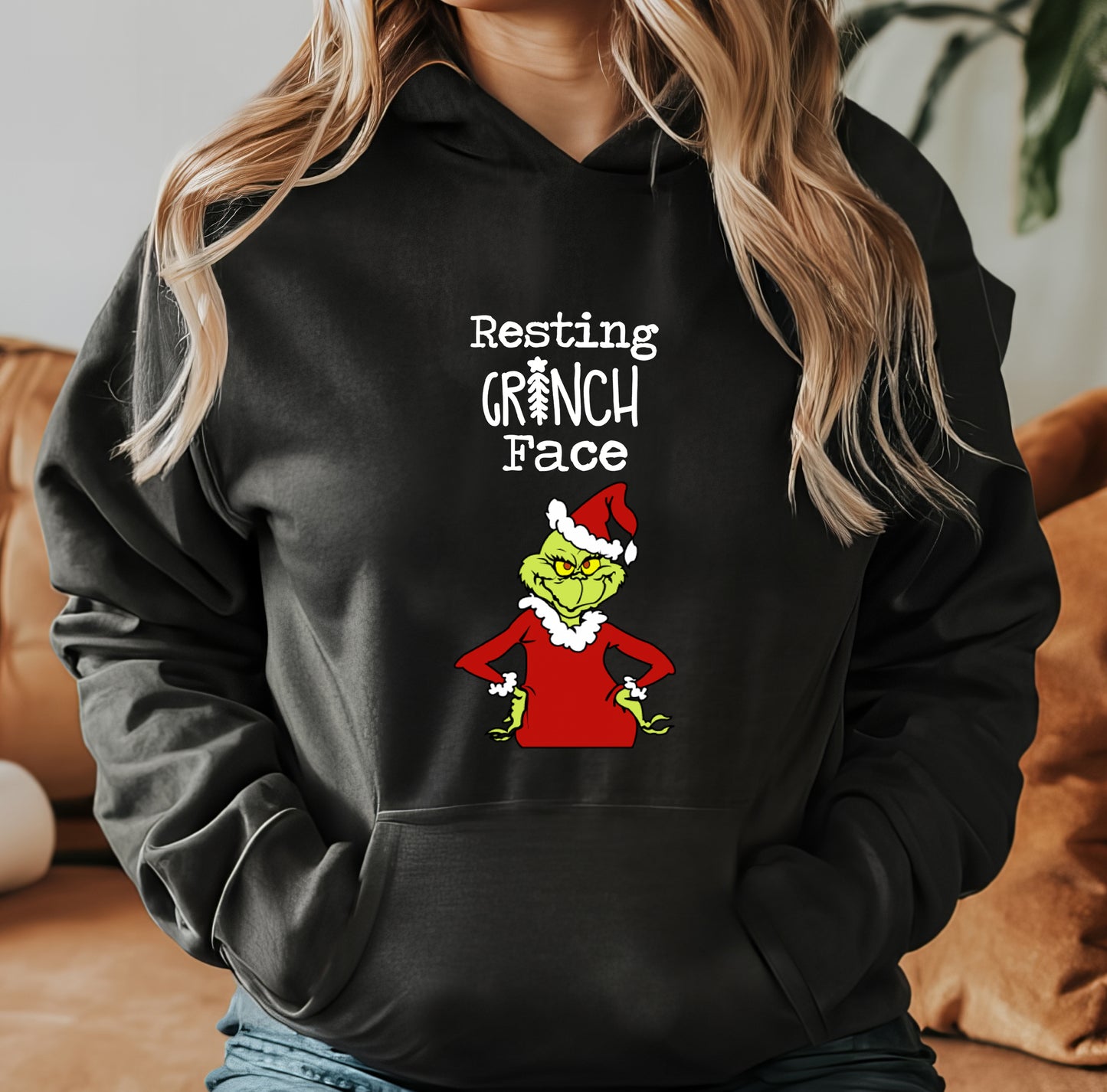 RESTING GRINCH FACE - HOODIE