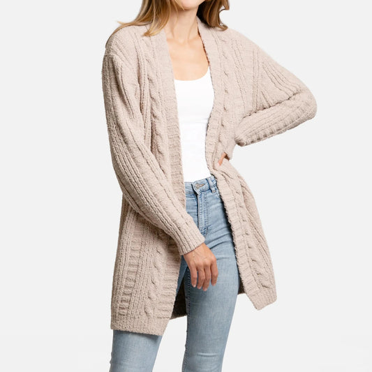 Twist Knit Luxury Soft Cardigan - Ivory