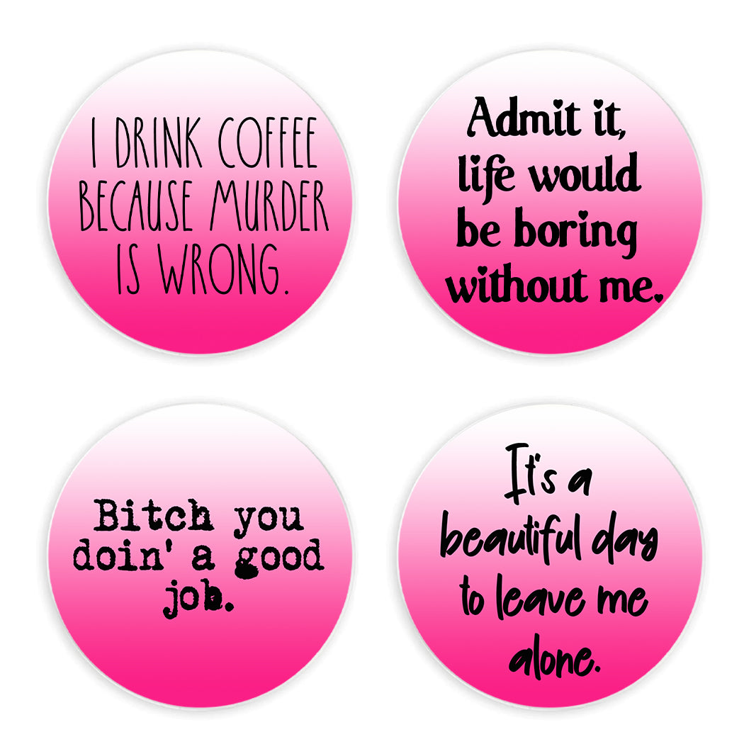 NEON PINK Coaster Set