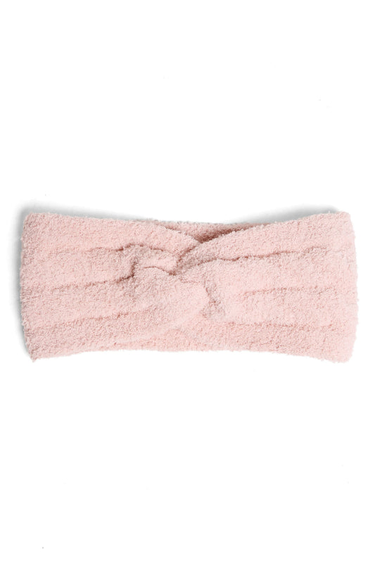 Ribbed Soft Twist Knot Headband - Pink