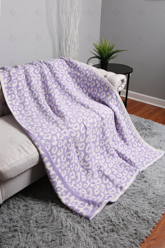 Cheetah Luxury Soft Throw Blanket - Purple