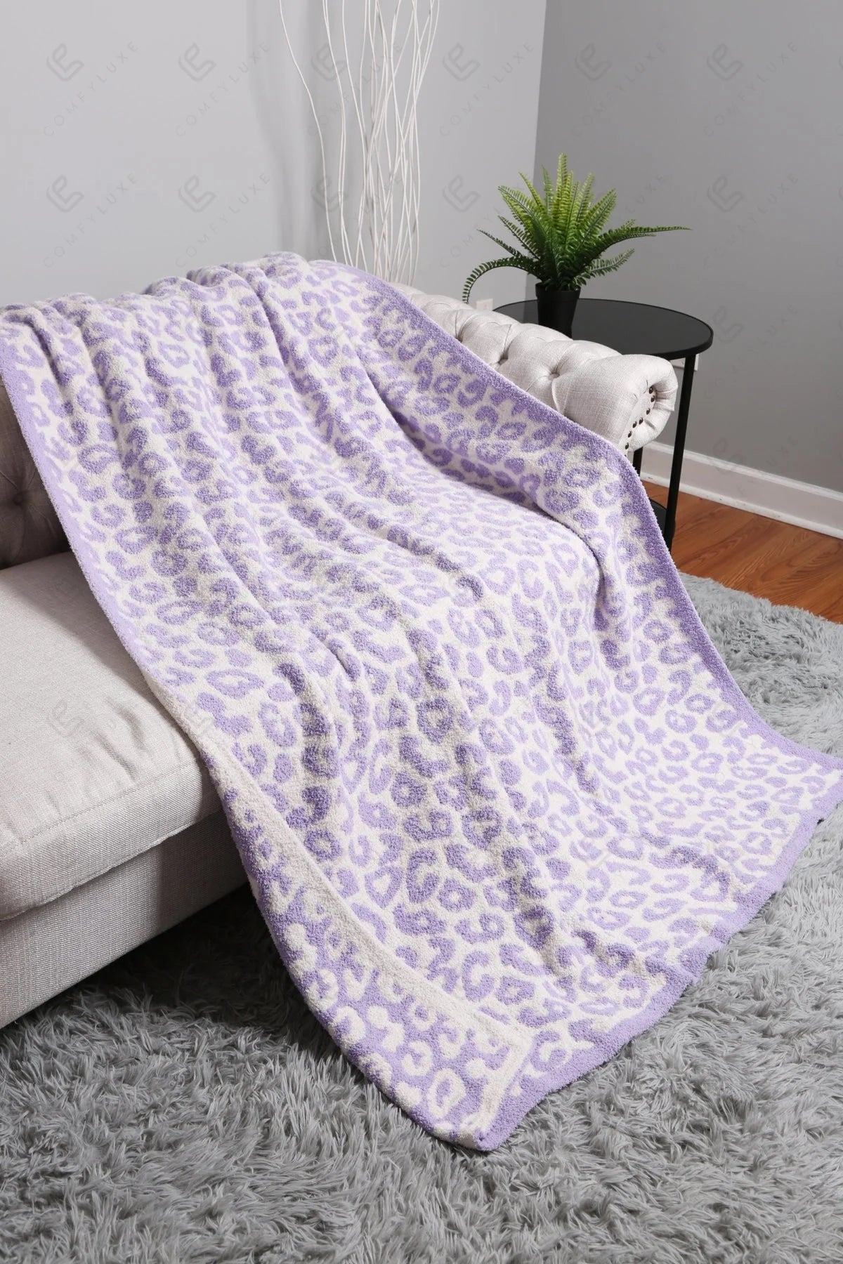 Cheetah Luxury Soft Throw Blanket - Purple