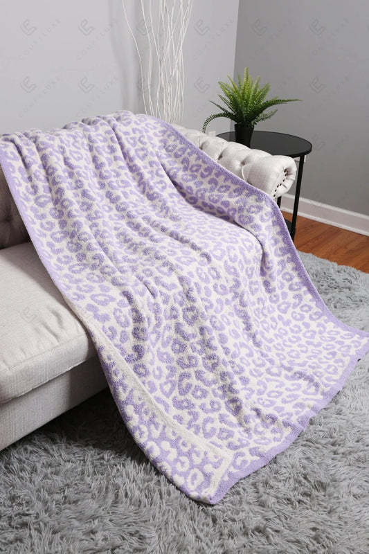 Cheetah Luxury Soft Throw Blanket - Purple