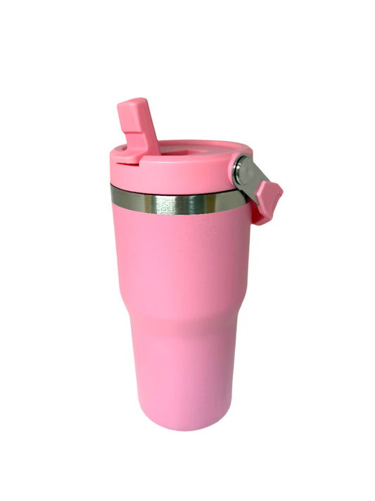 KIDS FLIP STRAW TUMBLER - LIGHT PINK