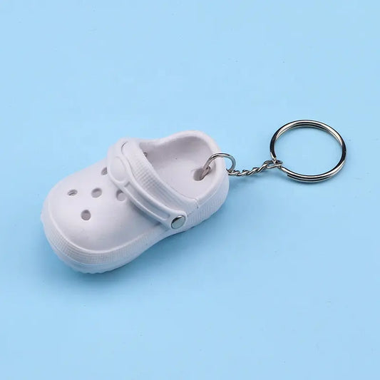 Mini Croc Keychain - White