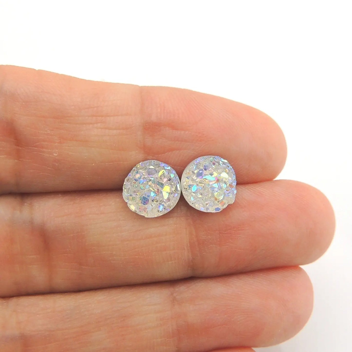 Clear Druzy Earrings